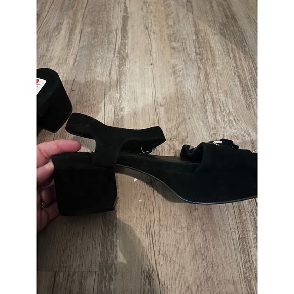 Jeffrey Campbell Women's Timeless Black Suede Platform Sandals Size 7.5 - Picture 4 of 8